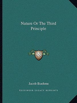 portada nature or the third principle (en Inglés)