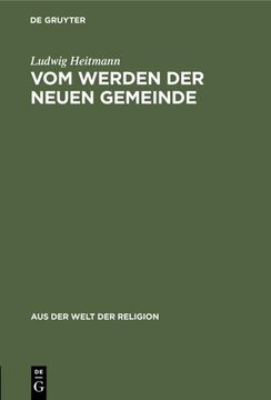 portada Vom Werden der Neuen Gemeinde (en Alemán)