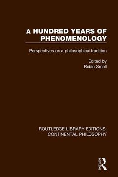 portada A Hundred Years of Phenomenology: Perspectives on a Philosophical Tradition (en Inglés)