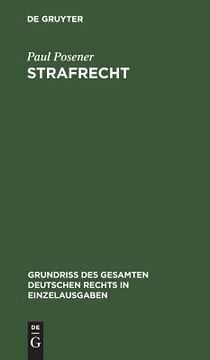 portada Strafrecht (Grundriß des Gesamten Deutschen Rechts in Einzelausgaben) (en Alemán)