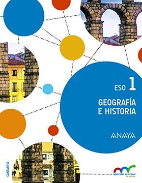portada Aprender es Crecer en Conexión, geografía e historia, 1 ESO (Cantabria) (Paperback)