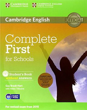 portada (Yayas)Complete First for Schools Student'S Pack (Student'S Book Without Answers With Cd-Rom, Workbook Without Answers With Audio cd) (in English)