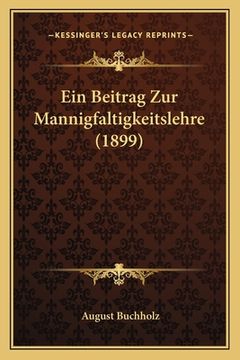 portada Ein Beitrag Zur Mannigfaltigkeitslehre (1899) (en Alemán)