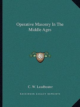 portada operative masonry in the middle ages (in English)