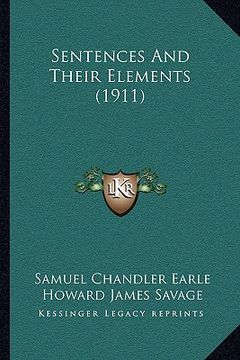 portada sentences and their elements (1911) (in English)