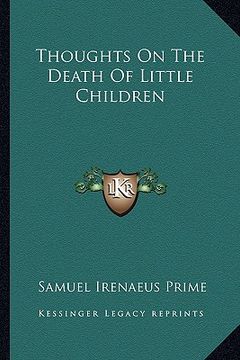 portada thoughts on the death of little children (en Inglés)