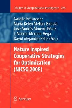 portada nature inspired cooperative strategies for optimization (nicso 2008)