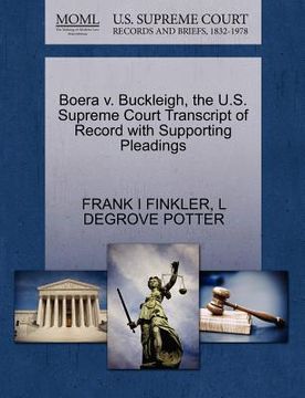 portada boera v. buckleigh, the u.s. supreme court transcript of record with supporting pleadings (en Inglés)