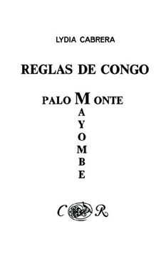 portada Reglas de Congo/ Palo Monte Mayombe