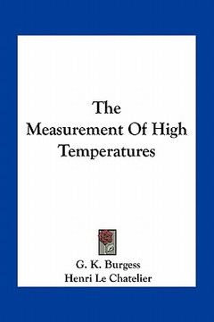 portada the measurement of high temperatures (en Inglés)