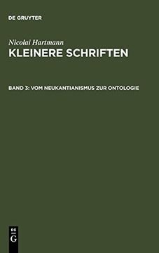 portada Vom Neukantianismus zur Ontologie (en Alemán)