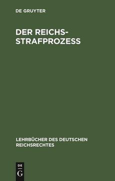 portada Der Reichs-Strafprozeß (en Alemán)