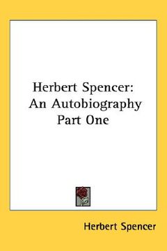 portada herbert spencer: an autobiography part one