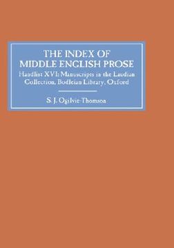 portada the index of middle english prose: handlist xvi: the laudian collection, bodleian library, oxford (en Inglés)