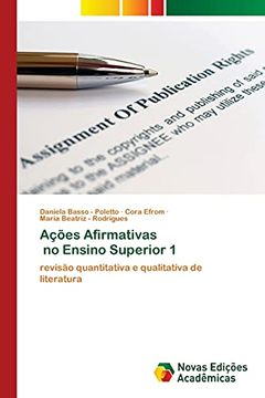 portada Ações Afirmativas no Ensino Superior 1: Revisão Quantitativa e Qualitativa de Literatura (en Portugués)