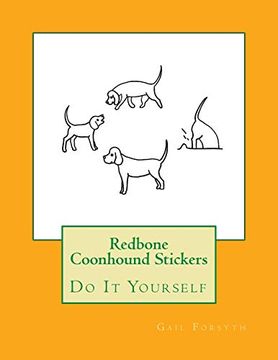 portada Redbone Coonhound Stickers: Do it Yourself (in English)