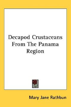 portada decapod crustaceans from the panama region (en Inglés)