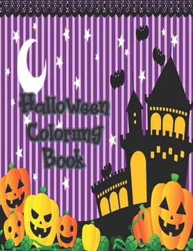 portada Halloween Coloring Book: Cute Halloween Book for Kids, 3-5 yr olds (en Inglés)