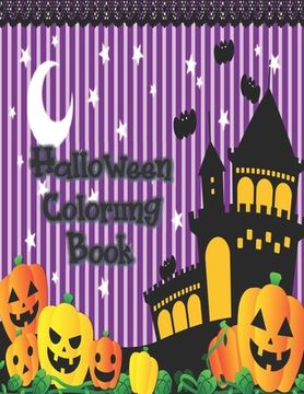 portada Halloween Coloring Book: Cute Halloween Book for Kids, 3-5 yr olds