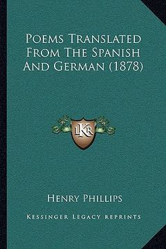 portada poems translated from the spanish and german (1878) (en Inglés)