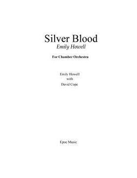 portada Silver Blood: For Chamber Orchestra (en Inglés)