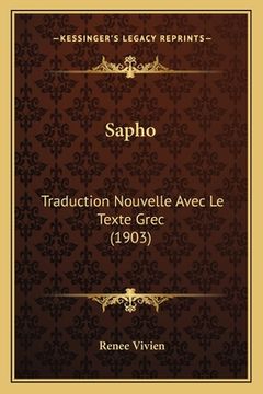 portada Sapho: Traduction Nouvelle Avec Le Texte Grec (1903) (en Francés)