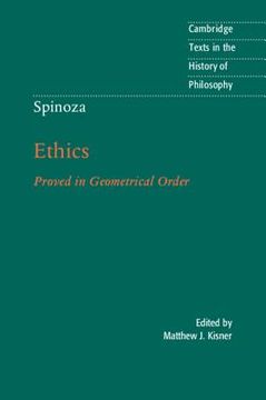 portada Spinoza: Ethics: Proved in Geometrical Order (Cambridge Texts in the History of Philosophy) (en Inglés)