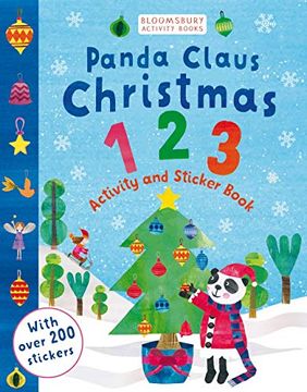 portada Panda Claus Christmas 123 Activity and Sticker Book (Paperback) (in English)
