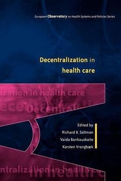 portada Decentralization in Health Care (European Observatory on Health Systems and Policies) 
