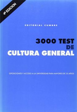 portada 3000 Test De Cultura General (oposiciones Acceso Universidad) (in Spanish)