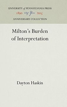 portada Milton's Burden of Interpretation (in English)