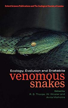 portada Venomous Snakes: Ecology, Evolution, and Snakebite (Symposia of the Zoological Society of London) (en Inglés)