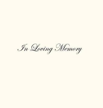 portada In Loving Memory Funeral Guest Book, Celebration of Life, Wake, Loss, Memorial Service, Condolence Book, Church, Funeral Home, Thoughts and In Memory Guest Book (Hardback)