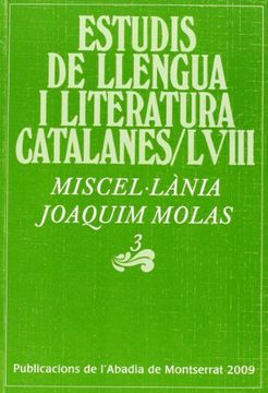 portada Miscel·lània Joaquim Molas, 3 (Estudis de Llengua i Literatura Catalanes)