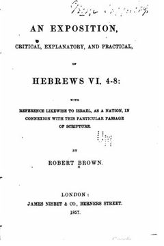 portada An exposition, critical, explanatory, and practical, of Hebrews VI