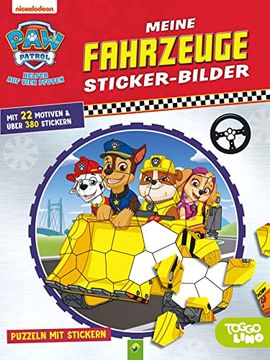 portada Paw Patrol: Meine Fahrzeuge Sticker-Bilder: Mit 22 Motiven und Über 380 Stickern. Für Kinder ab 4 Jahren | Puzzeln mit Stickern (en Alemán)