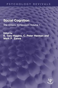 portada Social Cognition: The Ontario Symposium Volume 1 (Psychology Revivals)