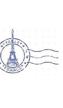portada Paris France Postage Stamp Creative Blank Page Journal (en Inglés)