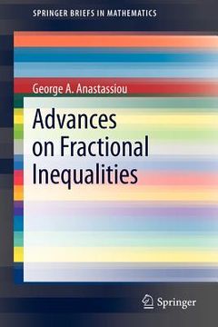 portada advances on fractional inequalities (en Inglés)