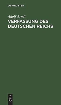 portada Verfassung des Deutschen Reichs: Mit Einleitung und Kommentar (en Alemán)