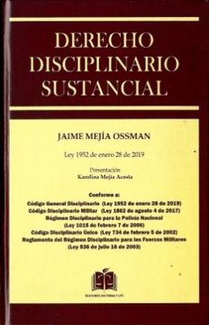 portada Derecho Disciplinario Sustancial (in Spanish)