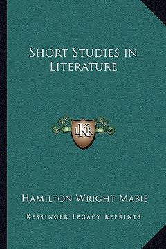 portada short studies in literature (en Inglés)