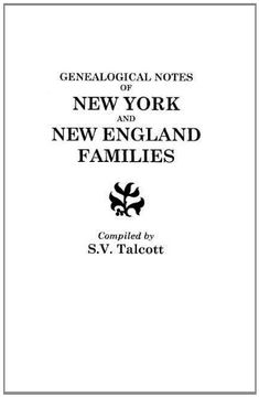 portada genealogical notes of new york and new england families (en Inglés)