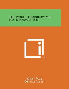portada The World Tomorrow, V16, No. 4, January, 1933 (in English)