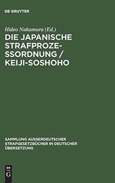 portada Die Japanische Strafprozeßordnung (en Alemán)