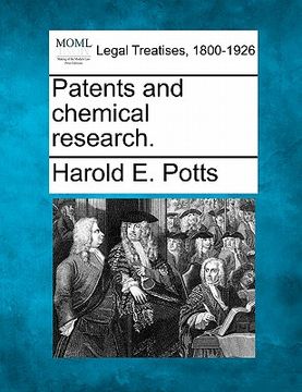 portada patents and chemical research. (en Inglés)