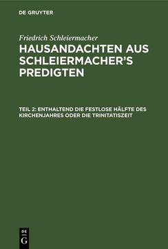 portada Enthaltend die Festlose Hälfte des Kirchenjahres Oder die Trinitatiszeit (in German)