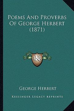 portada poems and proverbs of george herbert (1871) (en Inglés)