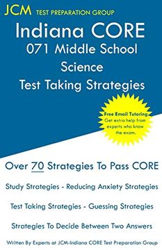 portada Indiana Core 071 Middle School Science - Test Taking Strategies: Free Online Tutoring - new Edition - the Latest Strategies to Pass Your Exam. (en Inglés)