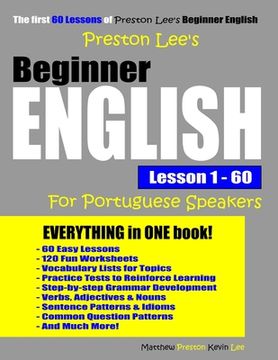 portada Preston Lee's Beginner English Lesson 1 - 60 For Portuguese Speakers (en Inglés)